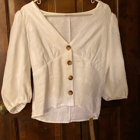 Reformation Anton Top Shirt 10 New - Picture 3 of 3